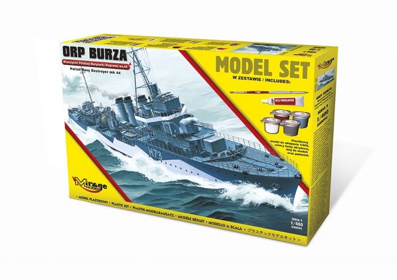 Mirage 840094 1/400 [MODEL SET]  ORP 'BURZA' Polish Navy Destroyer mk 44