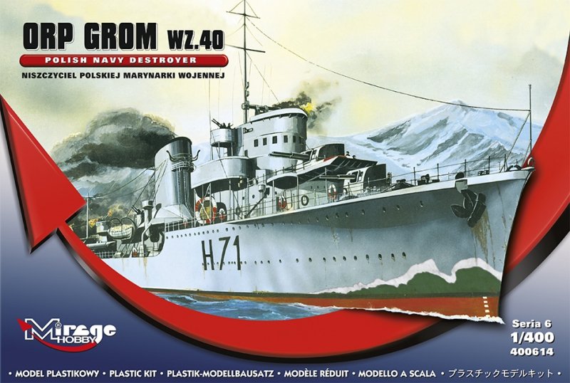 MIRAGE 400614 1:400 ORP GROM wz.40 Polish Navy Destroyer