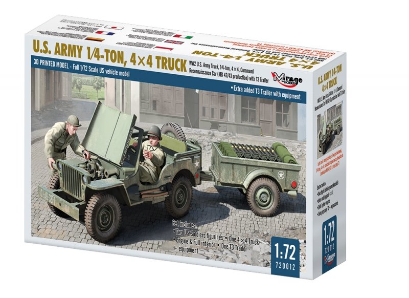 MIRAGE 720012 1:72 U.S. ARMY 1/4‑TON, 4×4 TRUCK 