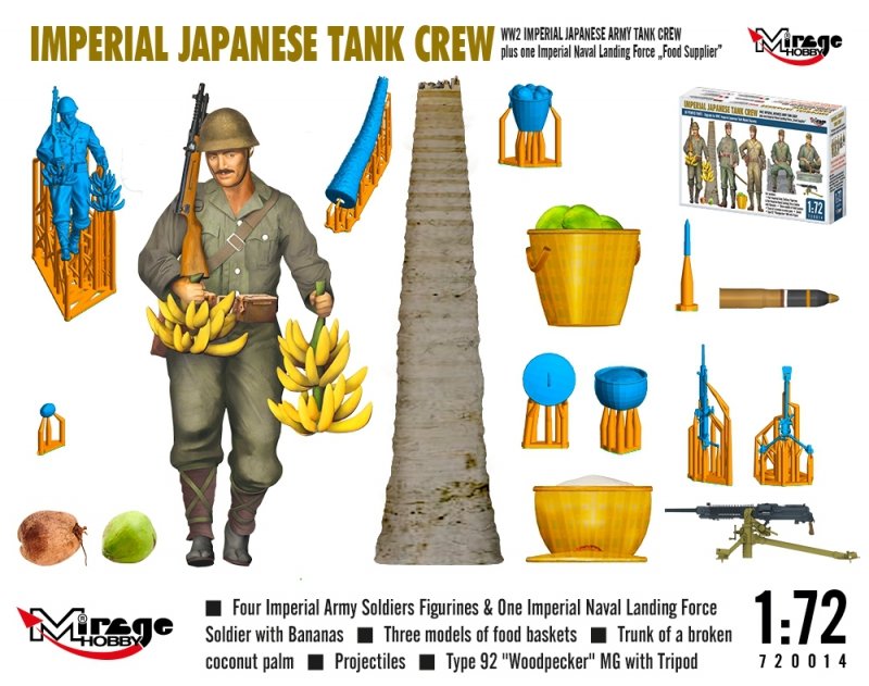 MIRAGE 720014 1:72 WW2 IMPERIAL JAPANESE ARMY TANK CREW