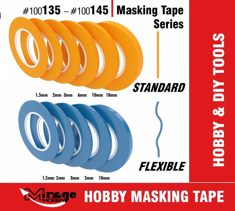 MIRAGE 100138 MASKING TAPE 6mm (18m) (taśma maskująca) 