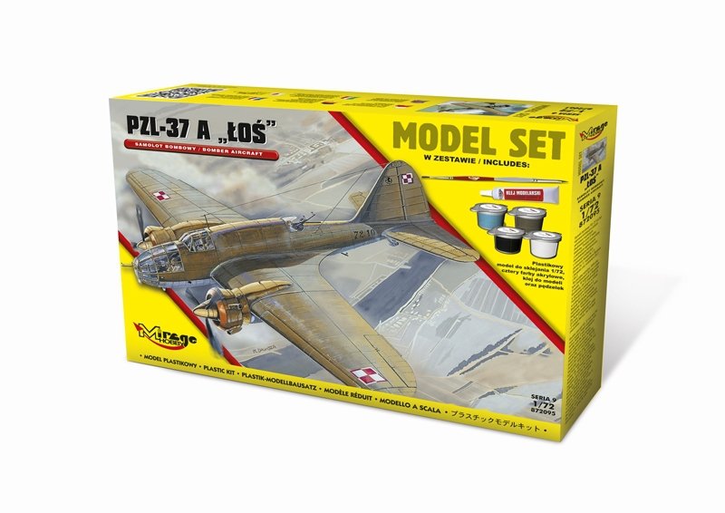 Mirage 872095 1/72 [Model Set] PZL-37 A Łoś Samolot bombowy