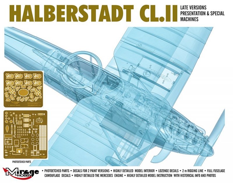 Mirage 481405 1:48  HALBERSTADT CL.II (Późne Wersje Reprezentacyjne oraz Maszyny Specjalnego Przeznaczenia)