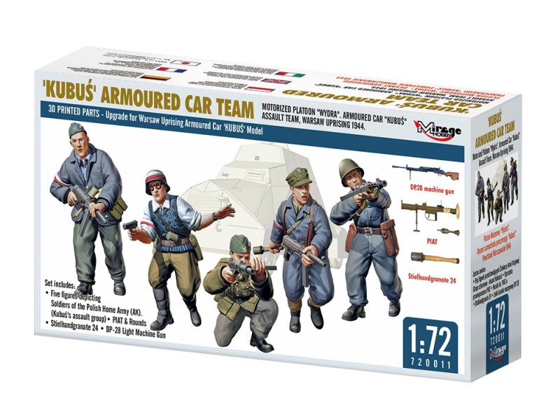 MIRAGE 720011 1:72 KUBUŚ ARMOURED CAR TEAM