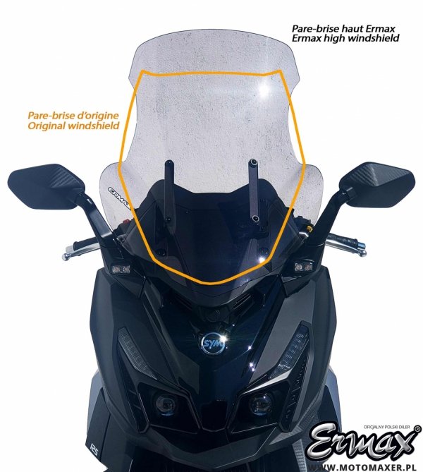 Szyba ERMAX SCOOTER HIGH 68 cm SYM CRUISYM 125 / 300 2022 - 2024