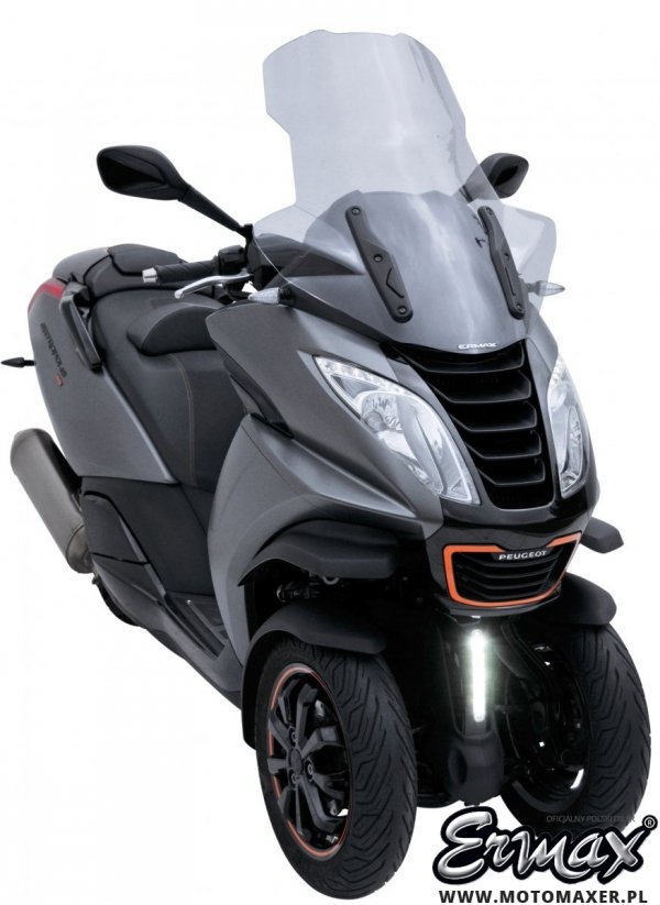 Szyba ERMAX SCOOTER HIGH z osłonami na ręce 70 cm Peugeot Metropolis 400i 2021 - 2022