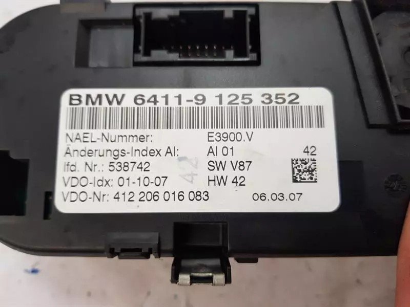 PANEL OGRZEWANIA KLIMY BMW Z4 E85 E86 9125352 KLIMATYZACJI