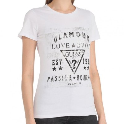 Guess t-shirt koszulka damska biała W3RI62JA900-G011