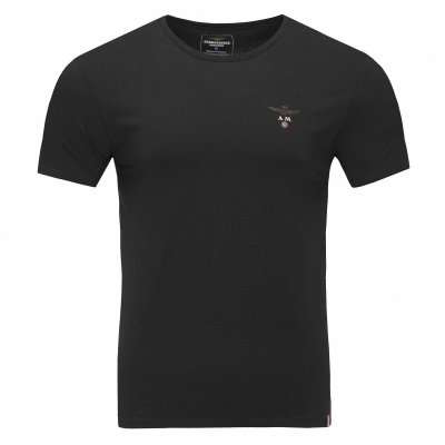 Aeronautica Militare czarny t-shirt koszulka męska crew-neck SC0TI001J508-34300