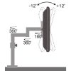 Techly ICA-LCD 502BK uchwyt / stojak do monitorów 68,6 cm (27) Biurko Czarny