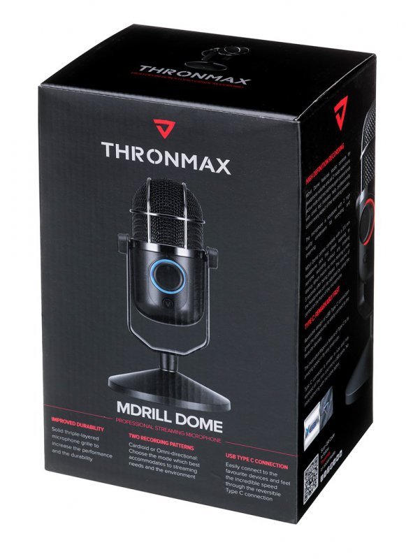 THRONMAX Mikrofon M3 MDRILL DOME JET BLACK