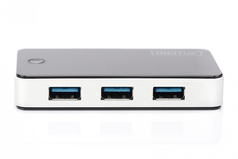 Digitus Hub USB 3.0, 4 porty, czarny