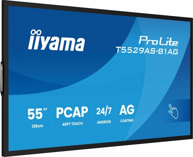 IIYAMA Monitor 55 cali T5529AS-B1AG VA,4K,HDMIx2,USB-C,RJ45,2x10W,WiFi,     Android 14, Signal FailOver, Whiteboard, iiSignage2 