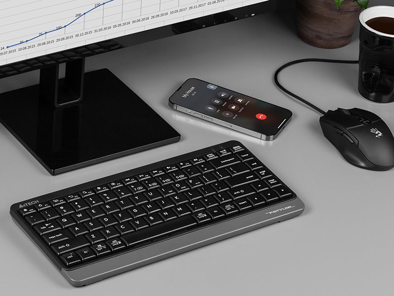 Klawiatura A4TECH  FSTYLER FBK11 2.4GHz+BT Grey
