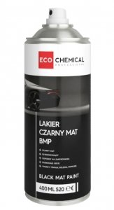 BLACK MAT Lakier akrylowy czarny matowy do metalu 400 ml