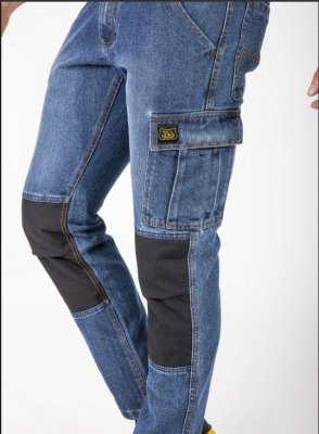 RICA LEWIS WORKWEAR - WYTRZYMAŁE JEANSY ROBOCZE Z WZMOCNIENIAMI KOLAN  CORJE2