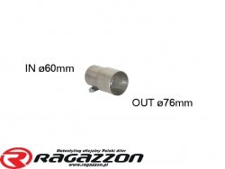 Złączka adapter przejściówka wydechu RAGAZZON 76 mm na 60 mm sportowy wydech