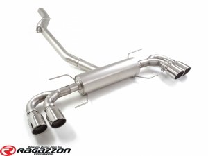 Tłumik końcowy Alfa Romeo Giulia 2.0 Quadrifoglio style RAGAZZON STEEL 4x102mm sportowy wydech 