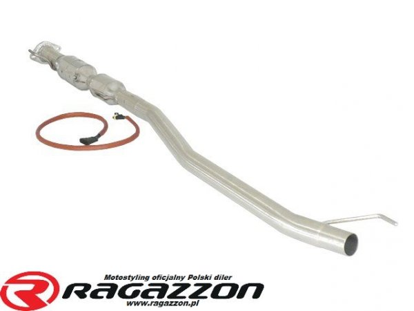 Katalizator metaliczny + tłumik środkowy przelotowy RAGAZZON EVO LINE sportowy wydech