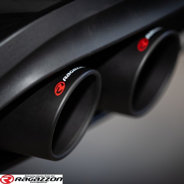 Podwójny tłumik końcowy przelotowy Cupra Leon 2.0TSI 180kW RAGAZZON BLACK sportowy wydech