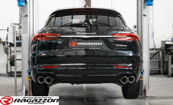 Tłumik końcowy z zaworem Maserati Grecale 2.0 GT / Modena RAGAZZON CARBON sportowy wydech