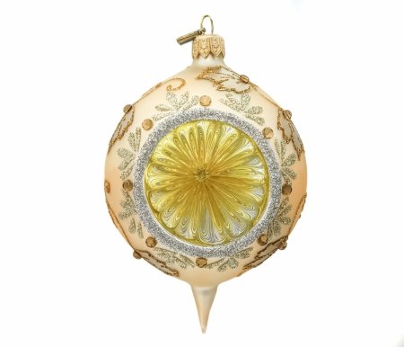 Christmas ball with a gold reflector - 11cm