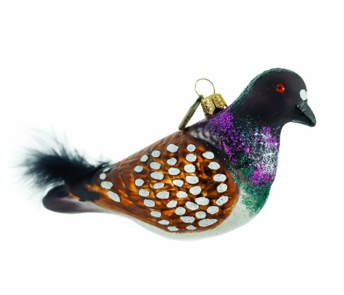 Glass bauble Dove 13cm