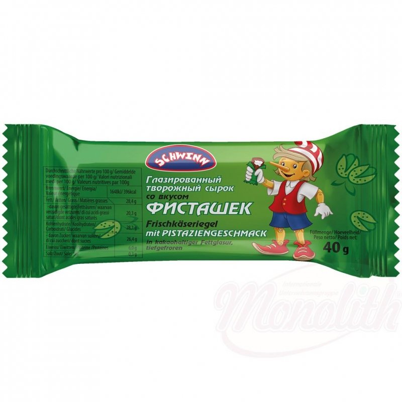 [SCHWINN] baton twarogowy pistacjowy 40g/20