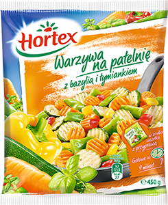 1128 Hortex WNP Warzywa Na Patelnię z bazylią i tymiankiem 450g 1x14