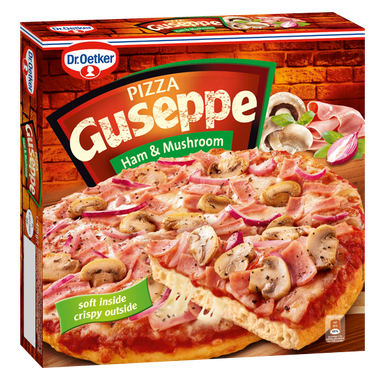 Guseppe Pizza z Szynką i Pieczarkami 425g 1x5