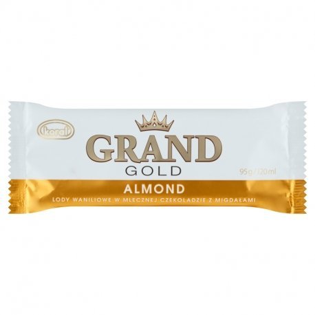 9141 Lody KORAL GRAND GOLD Almond wanilia z migdałami 120ml 1x20