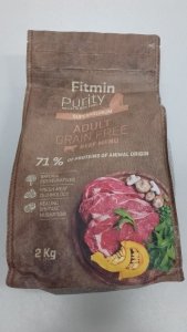 Fitmin Dog Purity Adult Grain Free Beef 2kg