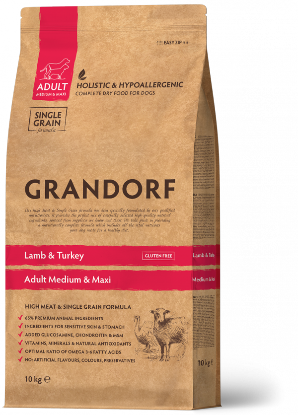 Grandorf Adult Medium Maxi Dog - Lamb &amp; Turkey 10kg