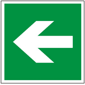  Znak kierunek drogi ewakuacyjnej E00-01 (P. F.) 150x150 