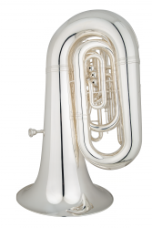 ANDREAS EASTMAN tuba C model EBC836GBS, PROFESSIONAL, 6/4, 4 wentyle tłokowe, złoty mosiądz, posrebrzana, z futerałem