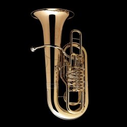 WESSEX tuba F TF435P-GB Berg lakierowana, wentyle obrotowe, z futerałem, czara gold brass