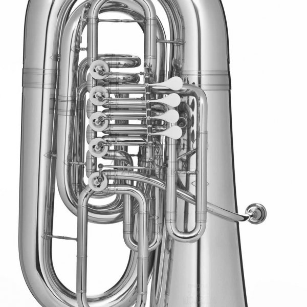 MELTON MEINL WESTON tuba C model 5450RA-S &quot;Tuono&quot;, 5/4, 5 wentyli obrotowych., posrebrzana, z futerałem typu gigbag