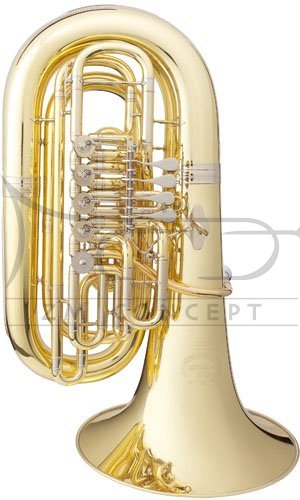 B&amp;S tuba C Perantucci 4097-1-0GB PT-20, lakierowana, z futerałem