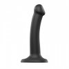 Silicone Bendable Dildo Double Density Black S