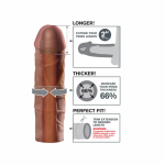 Nakładka na penisa Pipedream Fantasy X-tensions Mega 2 Extension Brown