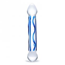Szklane dildo ze stymulującą teksturą Glas Full Tip Textured Glass Dildo