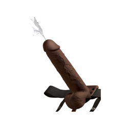 Fetish Fantasy Strap-on Series  9 Hollow Squirting Strap-On with Ball Brown