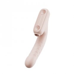 Qingnan No.7 Thrusting Vibrator with  Suction Pink