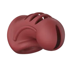 ManCage Model 28 Ultra Soft Silicone Chastity Cage Red