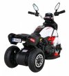 Motorek Fast Tourist na akumulator dla dzieci Biały + Audio + Światła + Ekoskóra