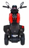 Motorek Fast Tourist na akumulator dla dzieci Czerwony + Audio + Światła + Ekoskóra