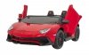 Auto Lamborghini Aventador SV na akumulator dla 2 dzieci Czerwony + Pilot 2,4 GHz + Pianka EVA + Audio LED