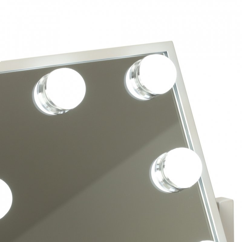 Lusterko do makijażu kosmetyczne podświetlane 9 LED Hollywood z 9 żarówkami USB 25 x 30 cm