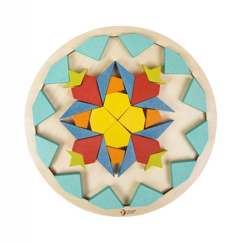 CLASSIC WORLD MONTESSORI Puzzle Mosaic Tangram Patterns Shapes and Colors