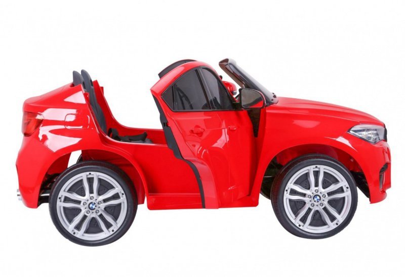 BMW X6M XXL dla 2 dzieci Czerwony SUV + Pilot + Ekoskóra